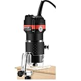 Fresatrice Rifilatore - Bordo Legno Laminato Trimmer manuale elettrico Laminatore Trim Router 30000r/min 800W per Lavorazione del Legno Rifinitura Scanalatura Intaglio (black)