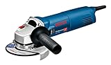 Bosch Professional Smerigliatrice Angolare Gws 1400 (Motore da 1400 W, Ø Disco 125 Mm, Flangia di Montaggio, Cuffia di Protezione, Dado di Serraggio, Chiave a Due Perni)