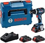 Bosch Professional 18V System Trapano con percussione a batteria GSB 18V-90 C (2.100 giri/min, motore brushless, incl. 3 batterie ProCORE 4.0Ah, caricabatteria GAL 18V-40, in L-BOXX)