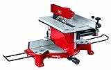 Einhell TC-MS 2513 T Troncatrice con piano superiore (230-240 V, 1800 W, giri al min. 4500, lama Ø250 x ø30 - 36 denti, taglio TRONCATRICE max 130 x 75 mm, taglio BANCO SEGA max 75 mm)