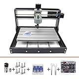 RATTMMOTOR CNC 3018 Pro Macchina fresatrice per incisione, 3 assi GRBL, unità flash USB 4G, area di lavoro 300 x 180 x 450 mm, ER11, fresatrice per PVC e per intaglio legno fai da te