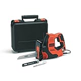 Black+Decker Rs890K-Qs Sega Multifunzione Scorpion 500W con Tecnologia Autoselect in Valigetta + 3 Lame, Nero