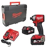 Milwaukee 4933464088 Avvitatore A Impulsi Compatto 18 Volt 1/4' 5,0Ah Tecnologia Fuel Valigetta Heavyduty, 1/4'