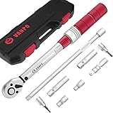 VANPO Chiave Dinamometrica 3/8'', 5-60Nm Moto e Bici Chiavi Manutenzione Set, Precisione ± 3% con 25cm Barra di Prolunga, Giunto Universale, Presa Magnetica per Candele, Torx e Presa