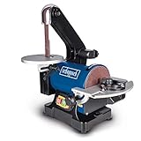 Scheppach 490 3304 901 Levigatrice a Nastro e Disco, 240 V, Blu/Nero, 125 mm