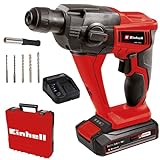 Einhell Tassellatore TE-HD 18 Li Kit (1x2,5 Ah) Power X-Change (li-ion, 18 V, 1,2 J, portaut. SDS Plus, cap. foratura calcestr. 12 mm, incl. 2,5 Ah batteria, caricabatteria, 5 punte, valigetta)