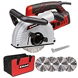 Einhell Scanalatore TE-MA 1700 (1.700 W, regolazione larghezza di taglio fino a 38 mm, profondità 40 mm, Soft Start, protezione da sovraccarico, 4 dischi da taglio diamantati incl.)