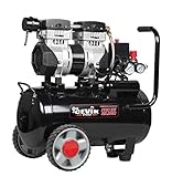 CEVIK PRO - CA-PRO25SILENC - Compressore d'aria silenzioso - 59 dB - Capacità 25 L - Motore da 1,5 HP - Pressione max 8 Bar - Portata 150 l/min - Senza olio - Esente da manutenzione - Compatto e