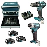 KIT MAKITA CLX228SAX2 TRAPANO AVVITATORE MASSA BATTENTE + 3 BATTERIE 12V 2,0Ah