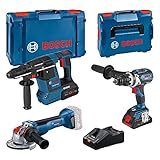 Bosch Professional Combo Kit Gsr 18V-110C + Gwx 18V-10 P + Gbh 18V-26 F (Incl. 1 Batteria Procore18V 4.0 Ah, 1 Batteria Procore18V 8.0 Ah, Caricabatteria Gal 18V-160 C, in Xl-Boxx)