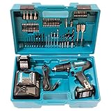 Makita HP333DSAX, trapano a percussione a batteria 12V max./2,0 Ah, 2 batterie + caricabatterie in valigetta