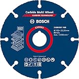 Bosch Professional 1x Mole da Taglio Expert Carbide Multi Wheel (Diametro 125 x Spessore mm 1,0 mm, Accessorio Smerigliatrice Angolare)